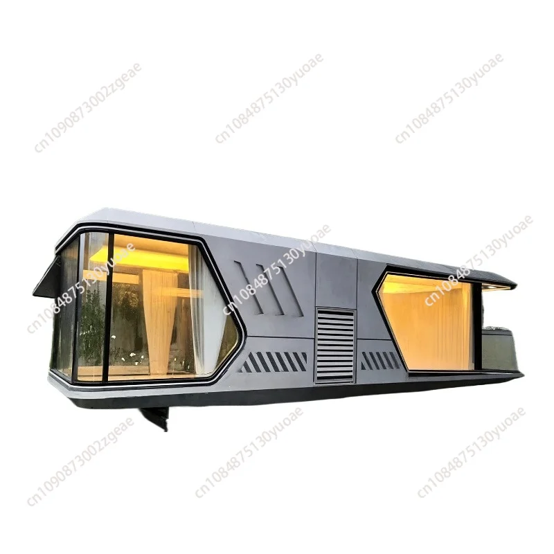 Miniatur Modular Mobile Home Tragbare Kapsel Haus Kabine Design Mezzanine Panel Container Park Image