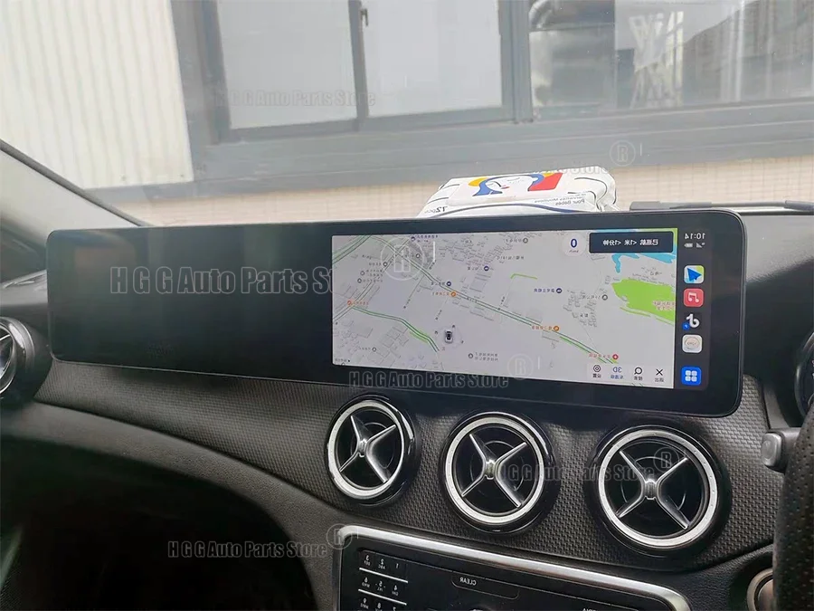 RHD Android Auto GPS Carplay Autoradio 24,6 Zoll Doppelbildschirm für Mercedes Benz A B Klasse GLA CLA W245 W246 W176 X156 C117 2013-2019 Image