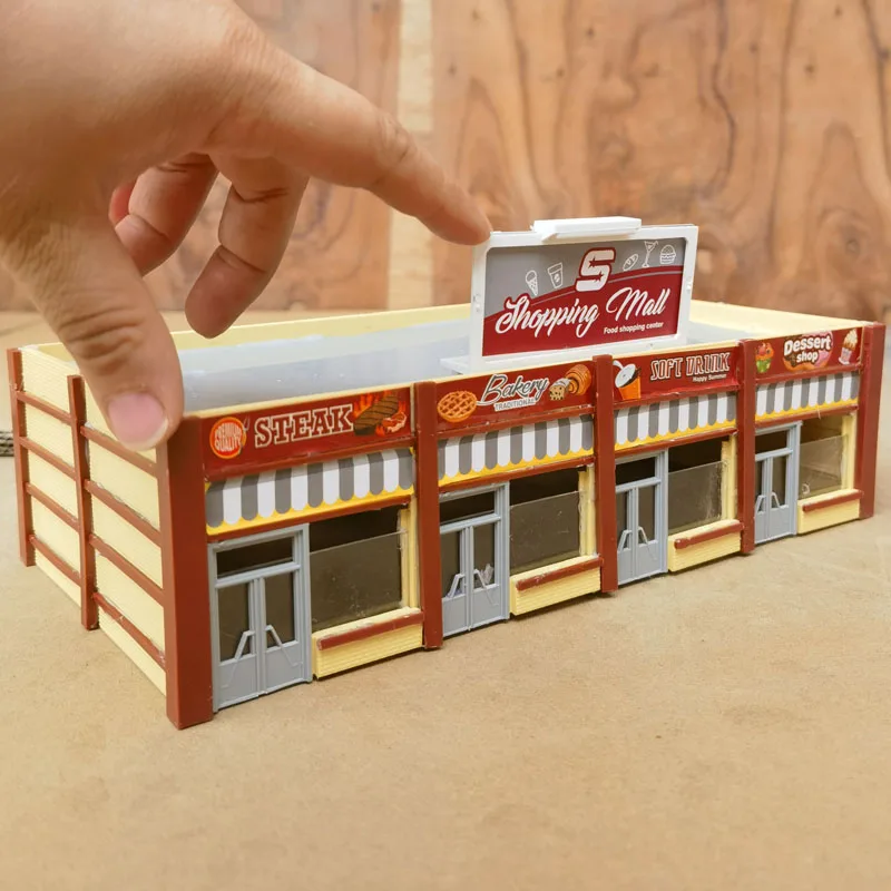 1 Satz Ho Maßstab Modell Einkaufs zentrum Modell Supermarkt Sand Tisch Gebäude Material Waage Kit 1:87 Modellbahn Eisenbahn Layout Image