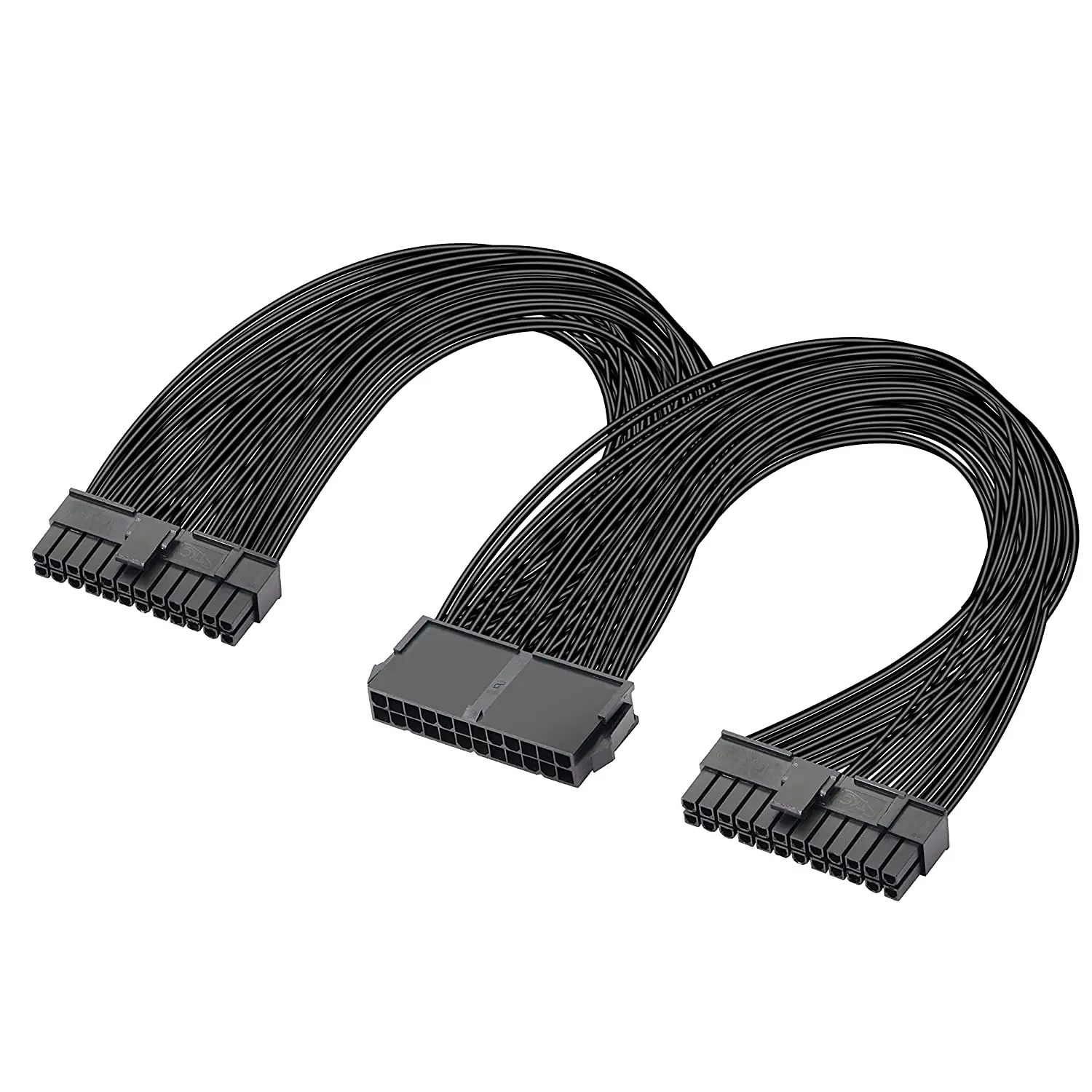 Dual PSU Netzteil 24-poliges ATX Motherboard Splitter Kabel ATX Motherboard Verlängerungskabel Netzteil Buchse auf Stecker Y Adapterkabel Image
