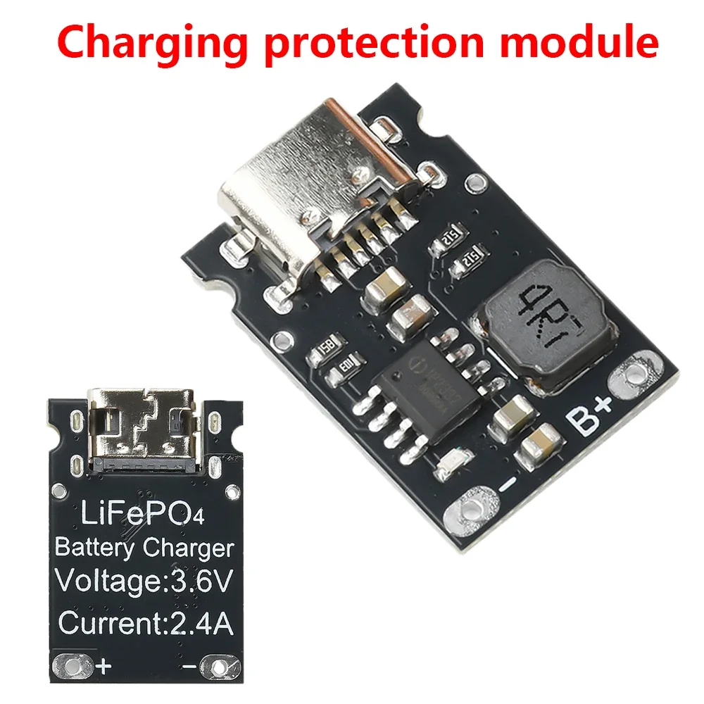 LiFePO4 Ladeplatine 1S 3,2V/3,6V 2,4A DC 4,5-5,5V Batterie-Spezial-Lademodul für Powerbanks Hochstrom-Ladeplatine Image