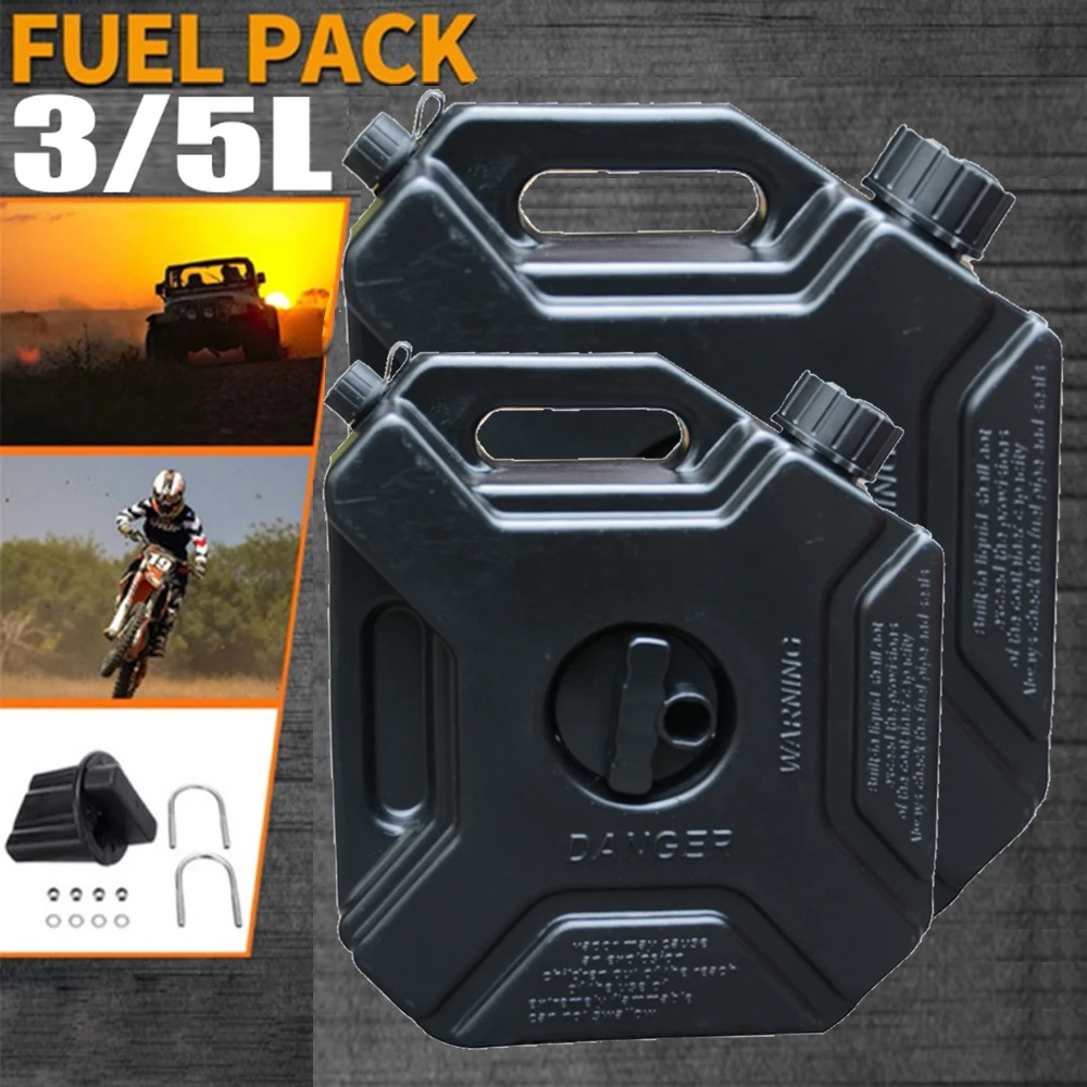 Motorrad 3L 5L Tragbare Kanister Gas Kraftstoff Tank Benzin Auto Gokart Ersatz Container Benzin Benzin Tanks Kanister ATV UTV Image