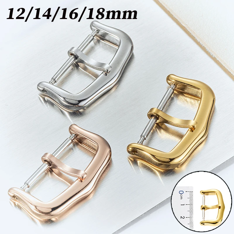 12mm 14mm 16mm 18mm 316L Edelstahl-Uhrenschließe für Cartier-Uhren, Ersatzverschluss, Gold, Silber, Roségold, Uhrenzubehör Image
