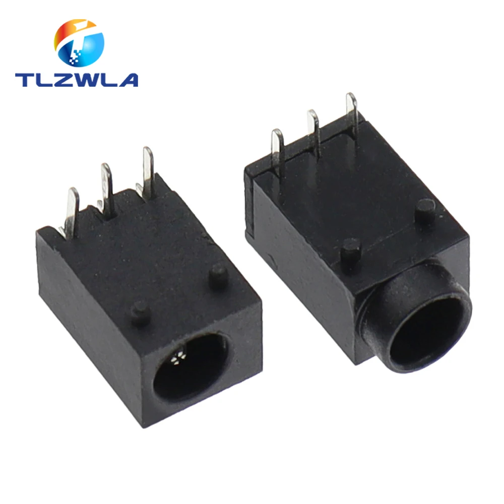 10pcs DC-003 3,5x1,3mm dc power jack buchse stecker 3-pin panel mount stecker dc003a Image