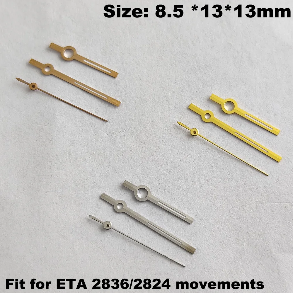 Uhrzeiger, grüne Leuchtzeiger, passend für ETA 2836 2824 Uhrwerk. Reparatur und Austausch von Teilen Image