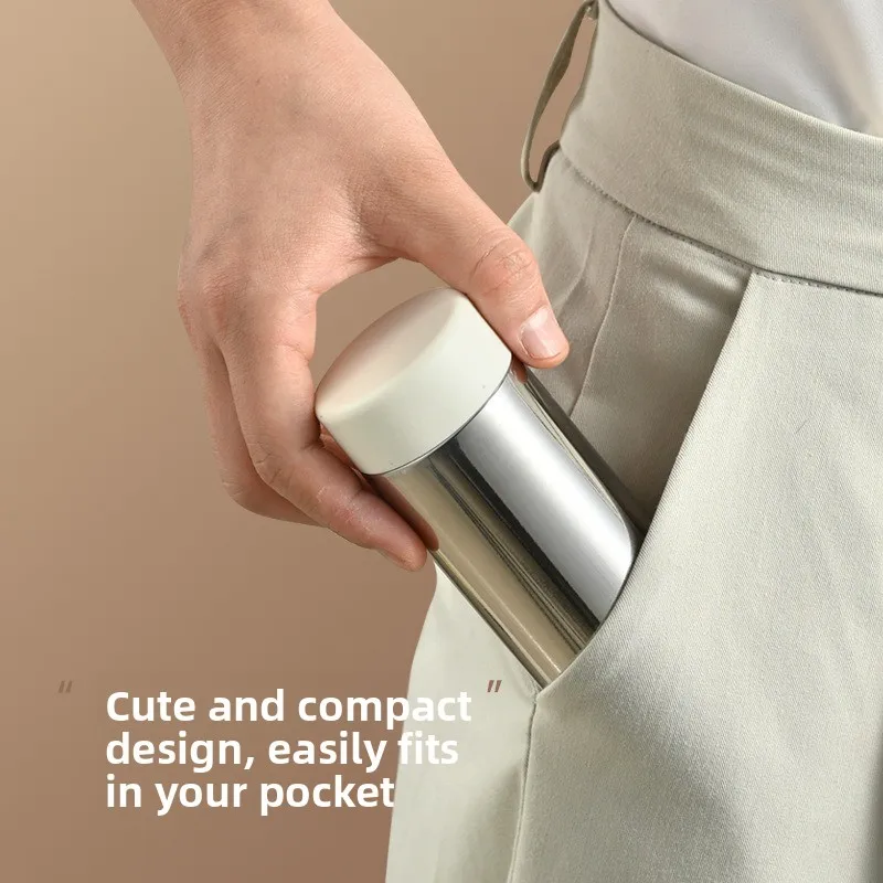 120 ml/150 ml/180 ml 316 Edelstahl Tragbare Thermoskanne Vakuum Wärmedämmung Tasche Tasse Mini Wasser flasche für Milch & Kaffee Image