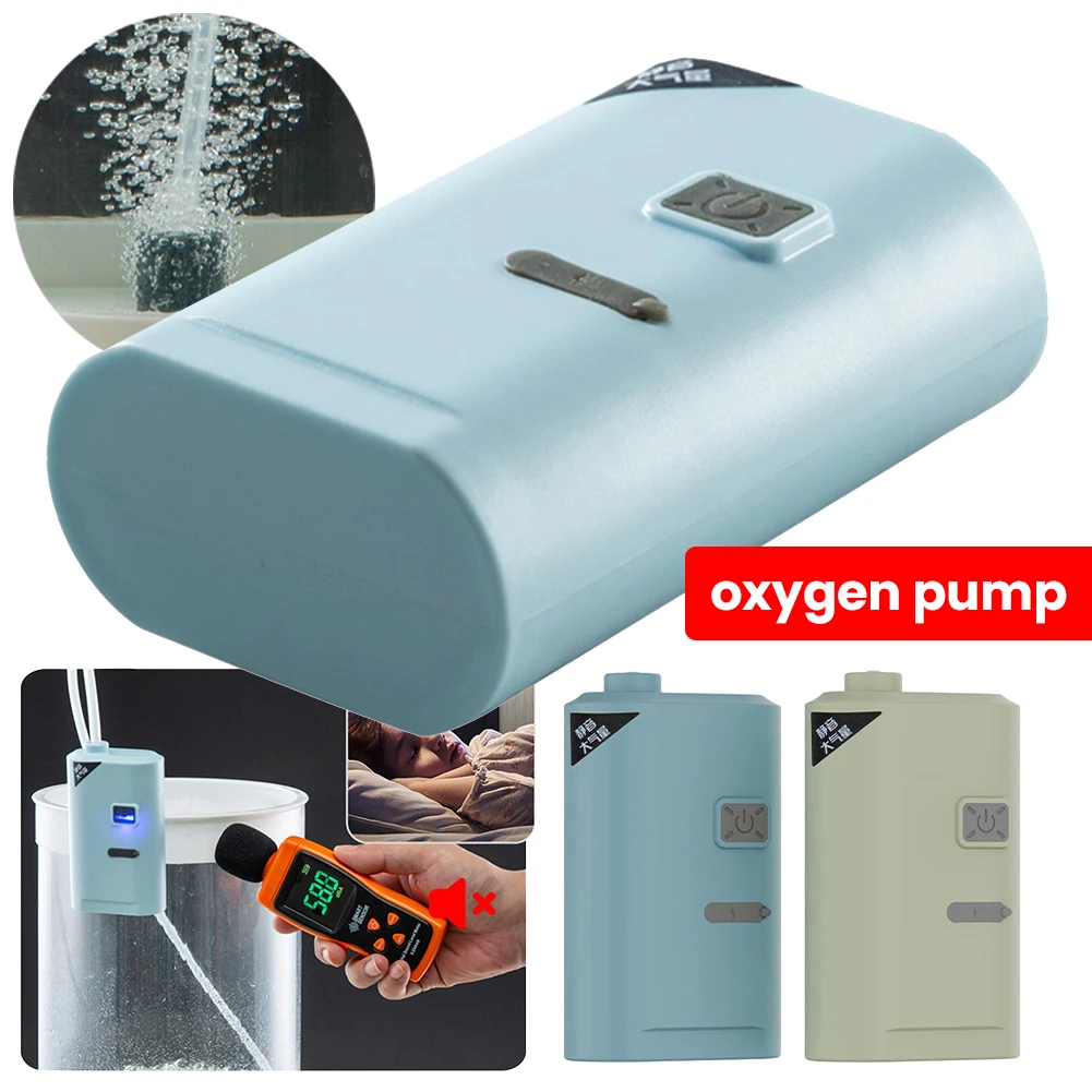 Sauerstoffreiche Fischbeckenpumpe USB-Aufladbare Sauerstoff-Luftpumpe Ultra-Leise Sauerstoff-/Belüftungspumpe Tragbares Angelzubehör Image