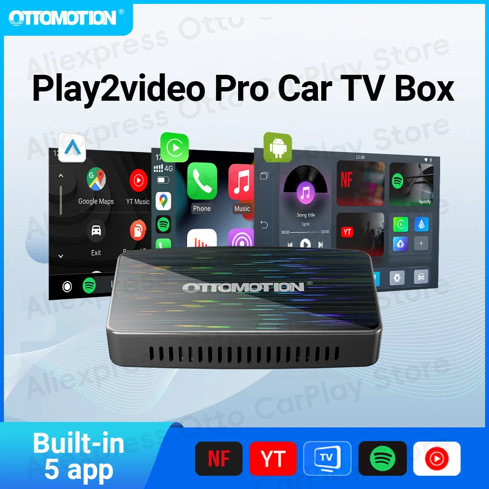 Play2video Pro Wireless CarPlay Android Auto Adapter TV AI Android 12 Box für Original Wired CarPlay Auto Neuheiten Männer Geschenk Image
