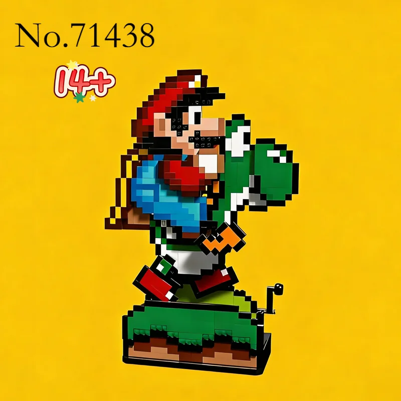 2025 Neu 1215 Teile Heißes Spielzeug Film-Spiel Yoshi MOC 71438 Bausteine Set 3D Modell Bausteine Spielzeug Desktop-Deko Geburtstag Weihnachtsgeschenk Image