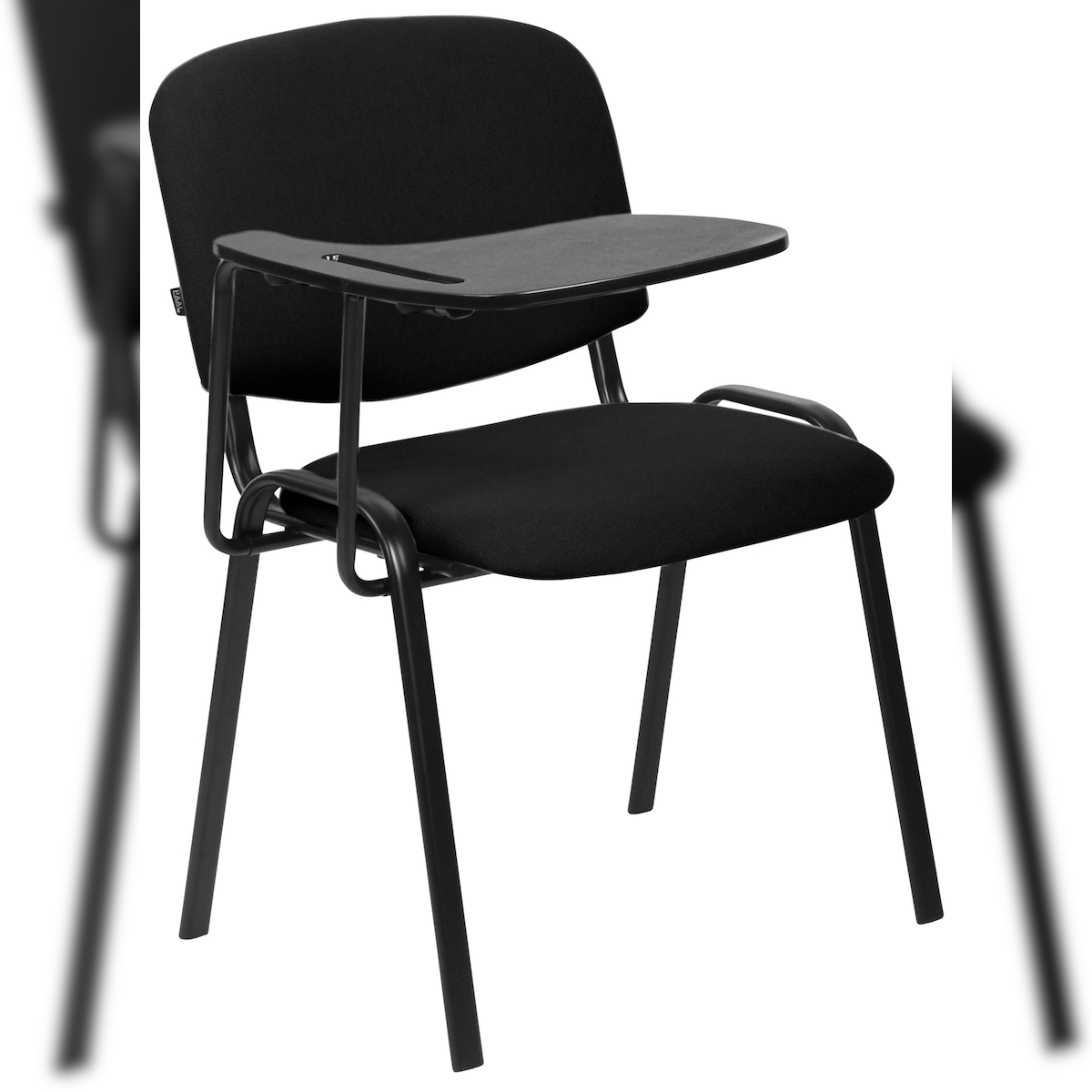 PROREGAL Bürostuhl MALLORCA XL mit Klapptisch Stoff HxBxT 81x53x71cm Stoff Schwarz Schreibtischstuhl Image