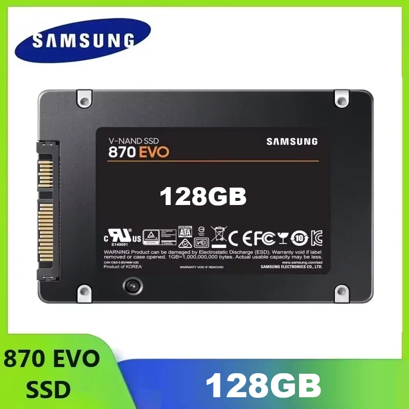 SAMSUNG 870 EVO SSD 128 GB SATA3 2,5 Zoll interne Solid State Disk HDD Festplatte Laptop Desktop Alltagsgebrauch PC MLC disco harter Image