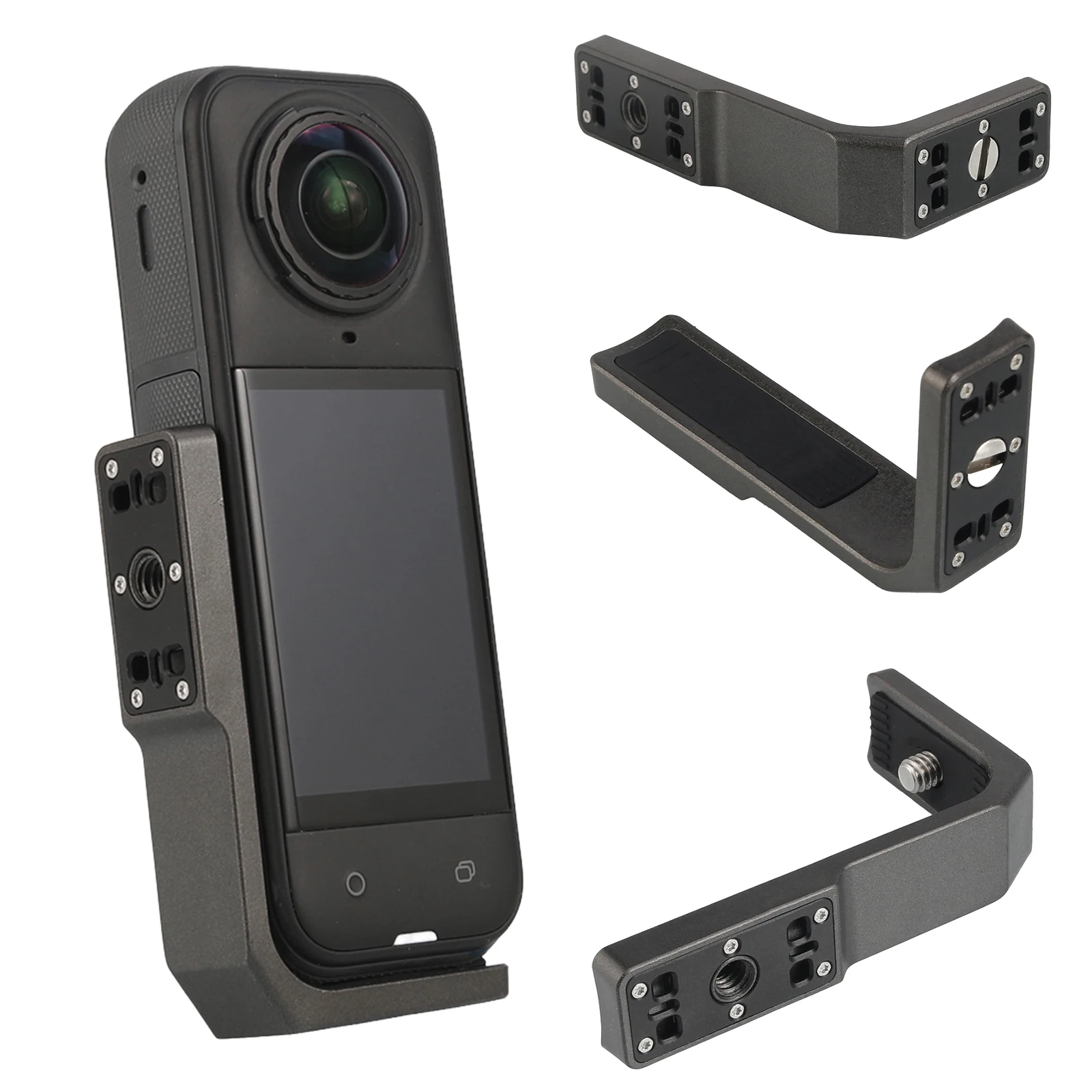 Für Insta360 X5 Magnetische Metall-Horizontalhalterung L-förmige Magnetische Aufnahmehalterung Montageadapter Kamera-Schutzgestell Image