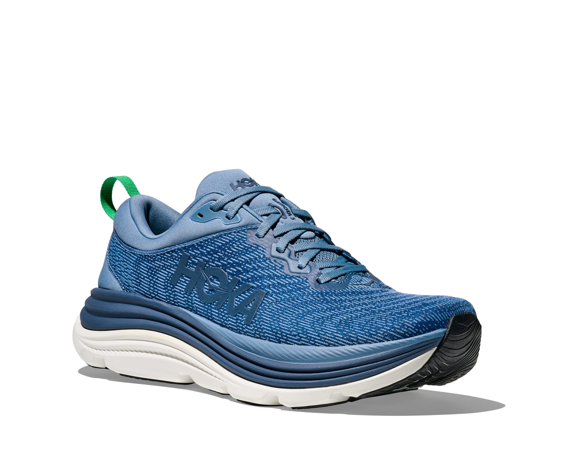 Laufschuh HOKA ONE ONE "GAVIOTA 5", Herren, Gr. 43, downpour, thunder cloud, Synthetik, Textil, mehrfarbig, Schuhe Laufschuh
