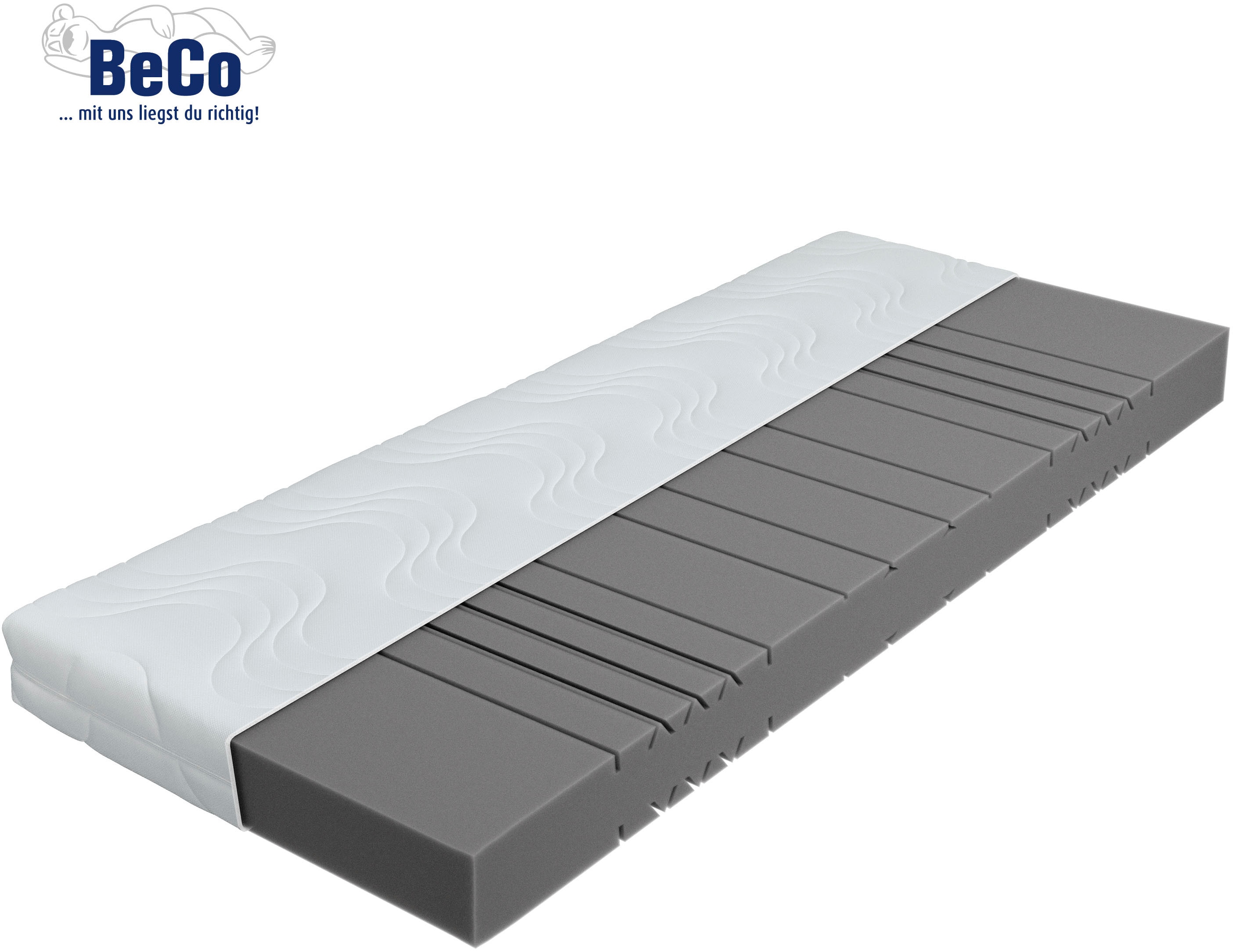 Komfortschaummatratze BECO "Marissa, 7 Zonen Matratze 90x200, 140x200 cm & weitere Größen", weiß, B:90cm H:18cm L:190cm, Bezug: 100% Polyester, Matratzen, Komfortschaummatratze, ergonomischer Schlaf, getestet in 90x200, H3, Ausgabe 10/2025