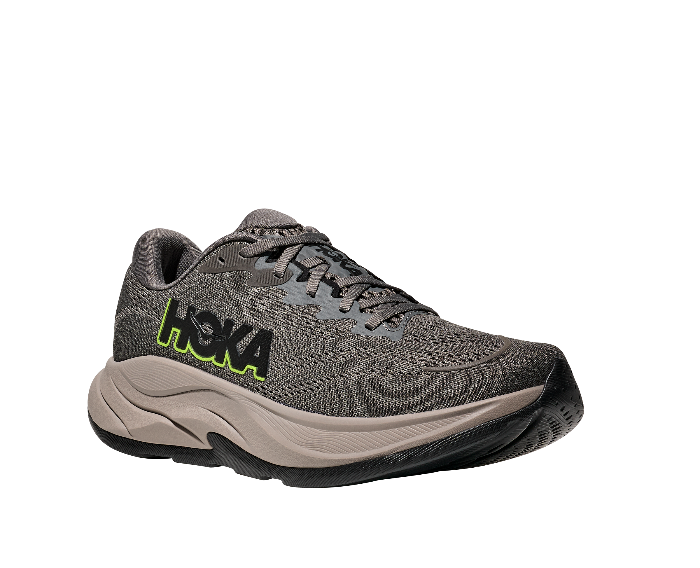 Laufschuh HOKA ONE ONE "RINCON 4", Herren, Gr. 43, asphalt grau, gravel, Synthetik, Textil, mehrfarbig, Schuhe Laufschuh