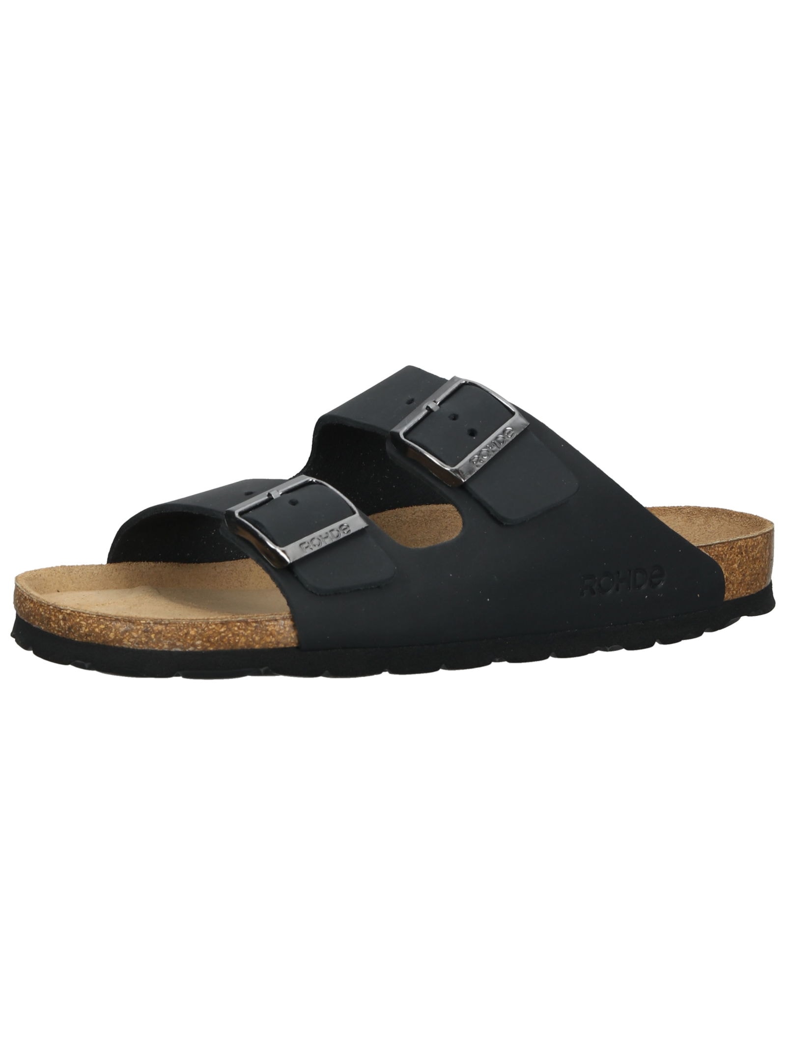 Hausschuh ROHDE "Rohde Hausschuhe Leder", Herren, Gr. 42, schwarz, Leder, Schuhe Hausschuh