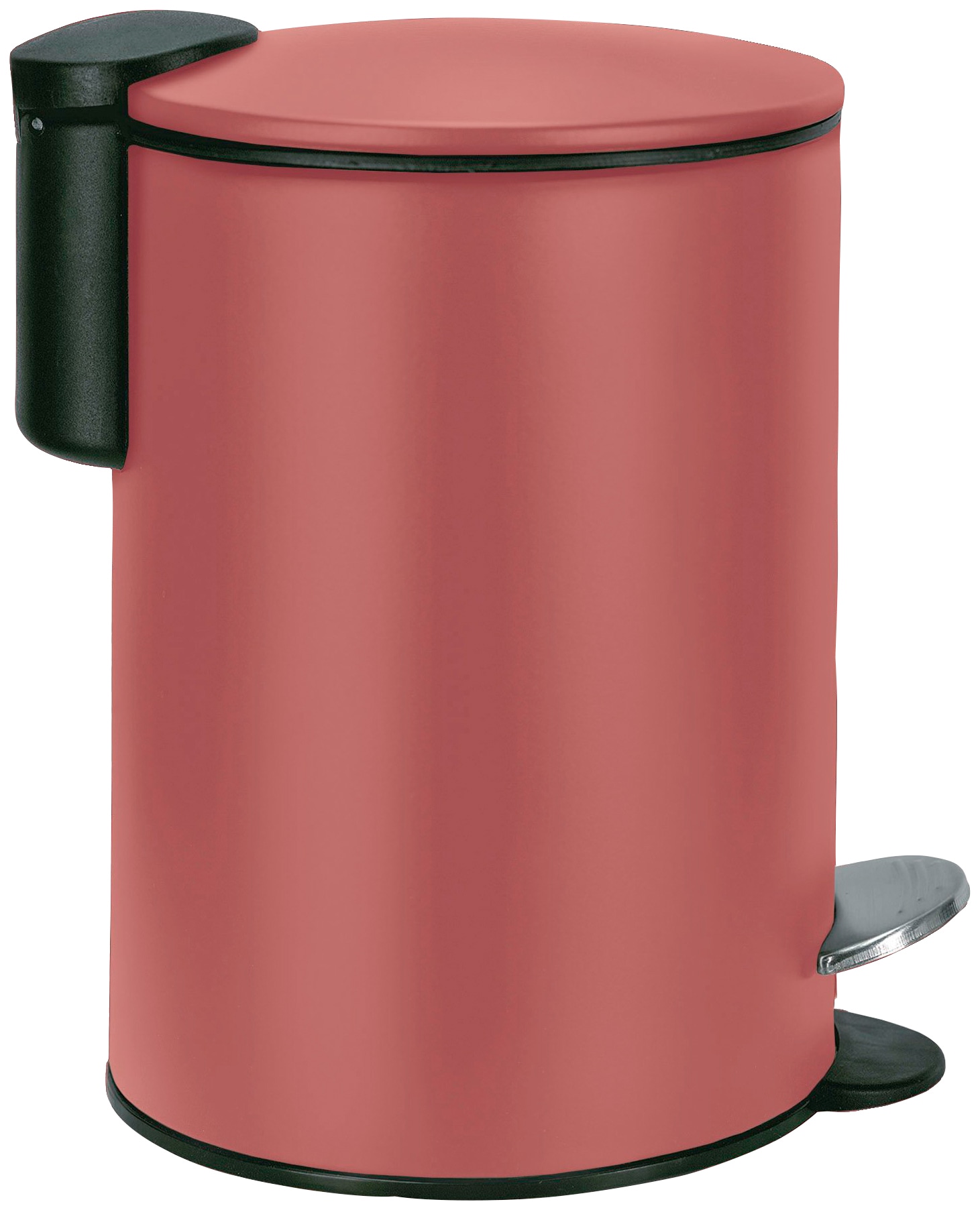 Kosmetikeimer KLEINE WOLKE "Silence", rot (rosenholz), B:17cm H:23,6cm T:17cm, Edelstahl, Mülleimer, Kosmetikeimer, 3 Liter