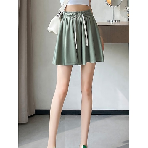 Damen Jogginghose Chinos Shorts Urlaub Mode Streetwear Kurz Hohe Taille Einfach Tasche Elastischer Bund Bequem Weich Dehnbar Outdoor Straße Schwarz Rosa Grün Grau Sommer Frühling Lässiger Schnitt Image