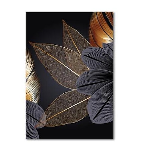 botanische Drucke Poster/Bild Blattgold moderne Wandkunst Wandbehang Geschenk Heimdekoration gerollte Leinwand kein Rahmen ungerahmt ungedehnt mehrere Größen Image
