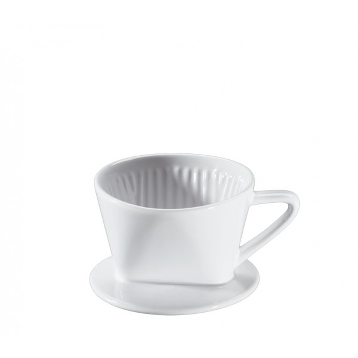 cilio Kaffeefilter aus robuster weiß glasiert geschmacksneutral Keramik Image