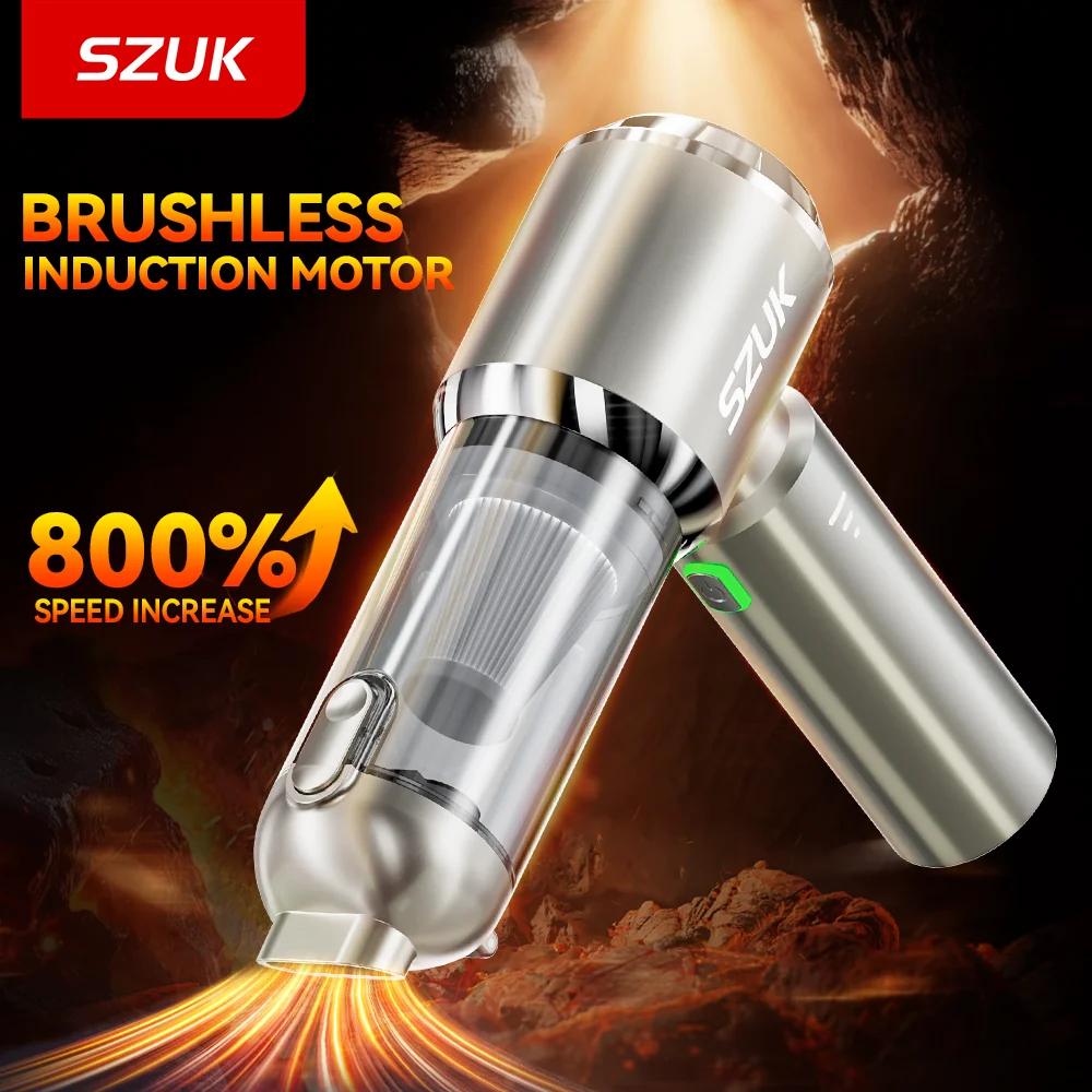 Aspirateur de voiture SZUK Mini 985000PA, aspirateur sans fil portable puissant, machine de nettoyage, aspirateur à main pour voiture aspirateur pour voiture aspirateur voiture souffleur air puissant