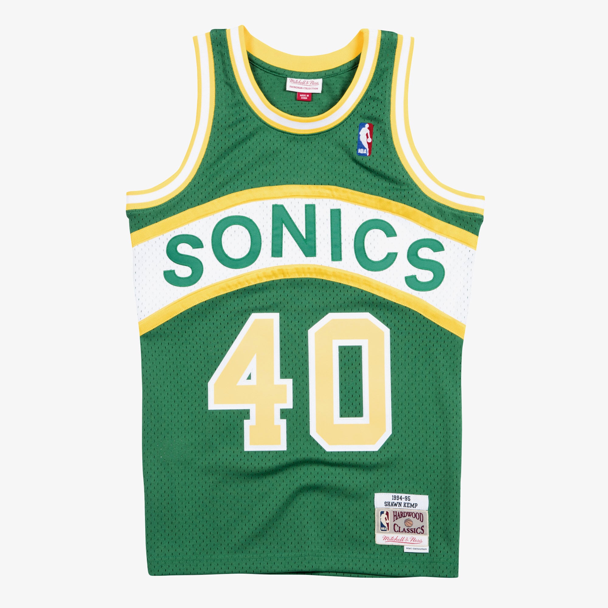 Maillot Swingman Seattle SuperSonics 1994-95 Mitchell & Ness – Vert – Shawn Kemp - Homme Taille: XS