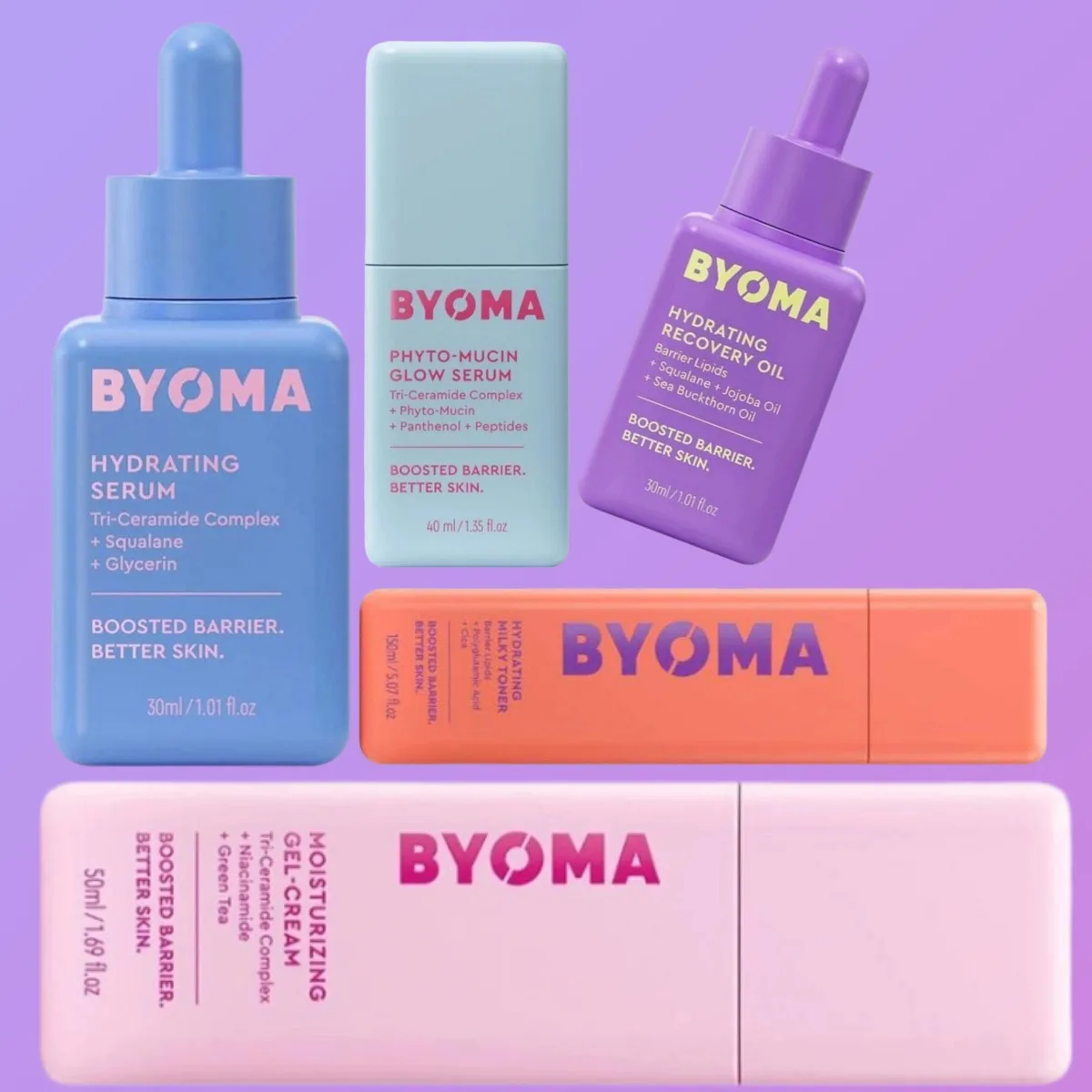 BYOMA Feuchtigkeitsspendende und reparierende Gel-Gesichtscreme, natürlicher Pflanzenextrakt, Gesichtsaufhellungsessenz, hautweichmachende Essenz, Gesichtspflege Image