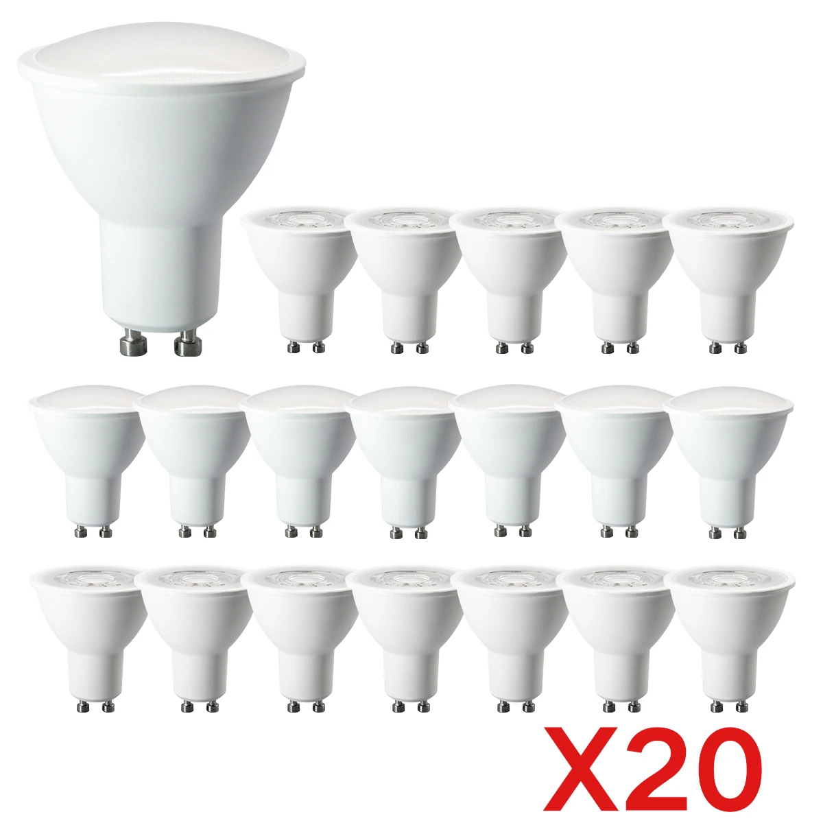 20PCS High Lumen GU10 Foco Glühbirne Lampen AC 220V 120 grad 38 grad Ersetzen 50W 60W Halogenlampe ist Geeignet für Hause Kronleuchter