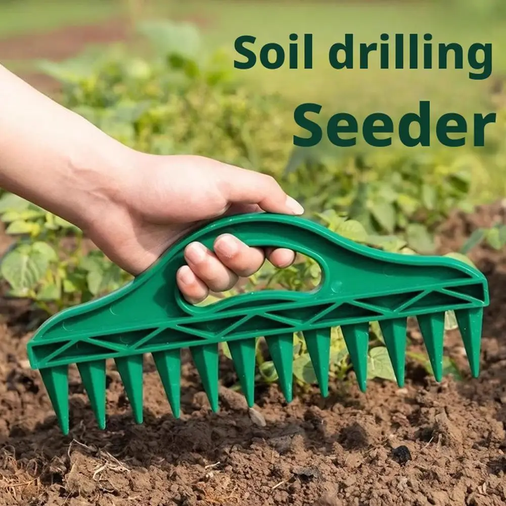 Garten-Sämaschine: Manueller Saatgutstreuer, Bodenlockerer & Saatgutabstandhalter für einfaches Pflanzen Image