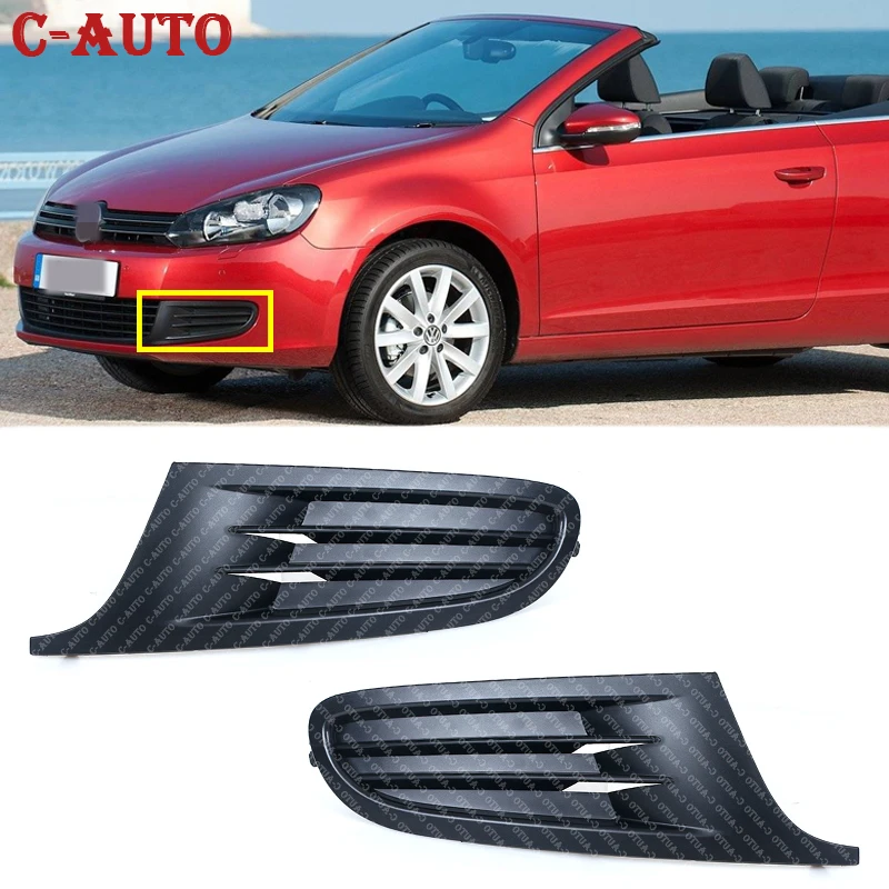Auto Front Stoßstange Nebel Licht Grill Nebel Lampe Vent Grille Abdeckung Für VW Golf 6 MK6 2009 2010 2011-2013 für Golf Cabriolet 2012-2016 Image