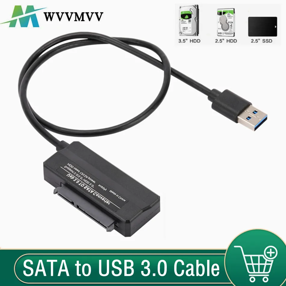 Sata zu USB 3,0 Adapter kabel USB zu Sata 3 Kabel Unterstützung 22 Pin 2,5 3,5 Zoll externe Festplatte SSD Festplatte Computer Anschluss passen Image