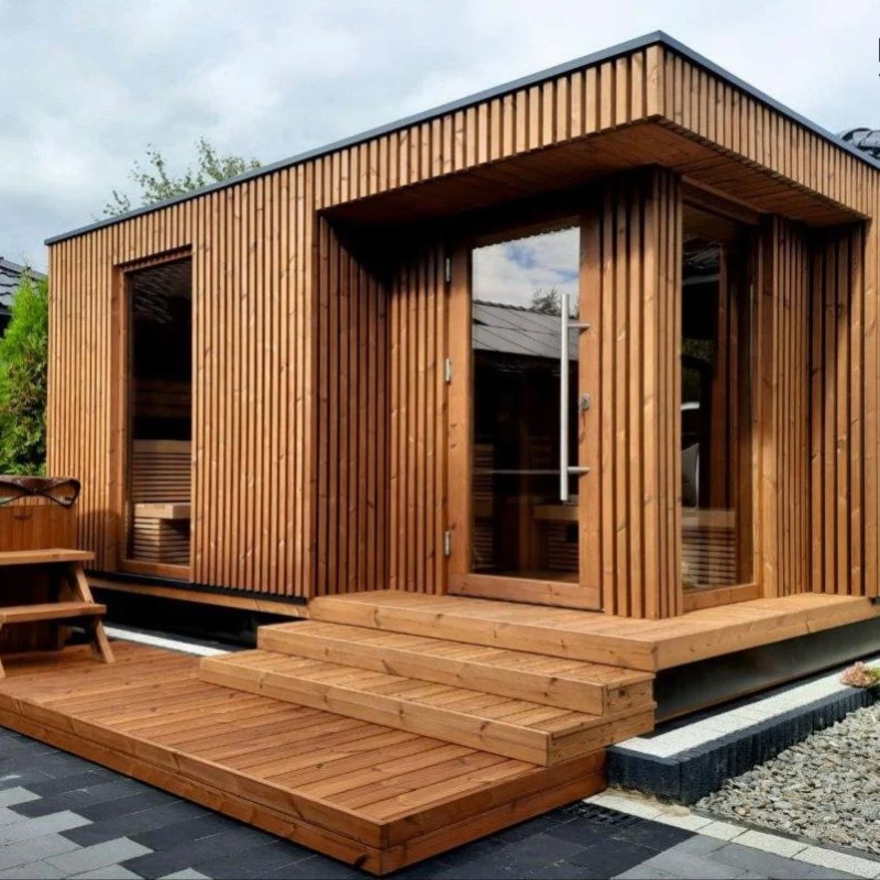 Meistverkaufte Outdoor-Sauna aus finnischer Zeder für 4 Personen Image