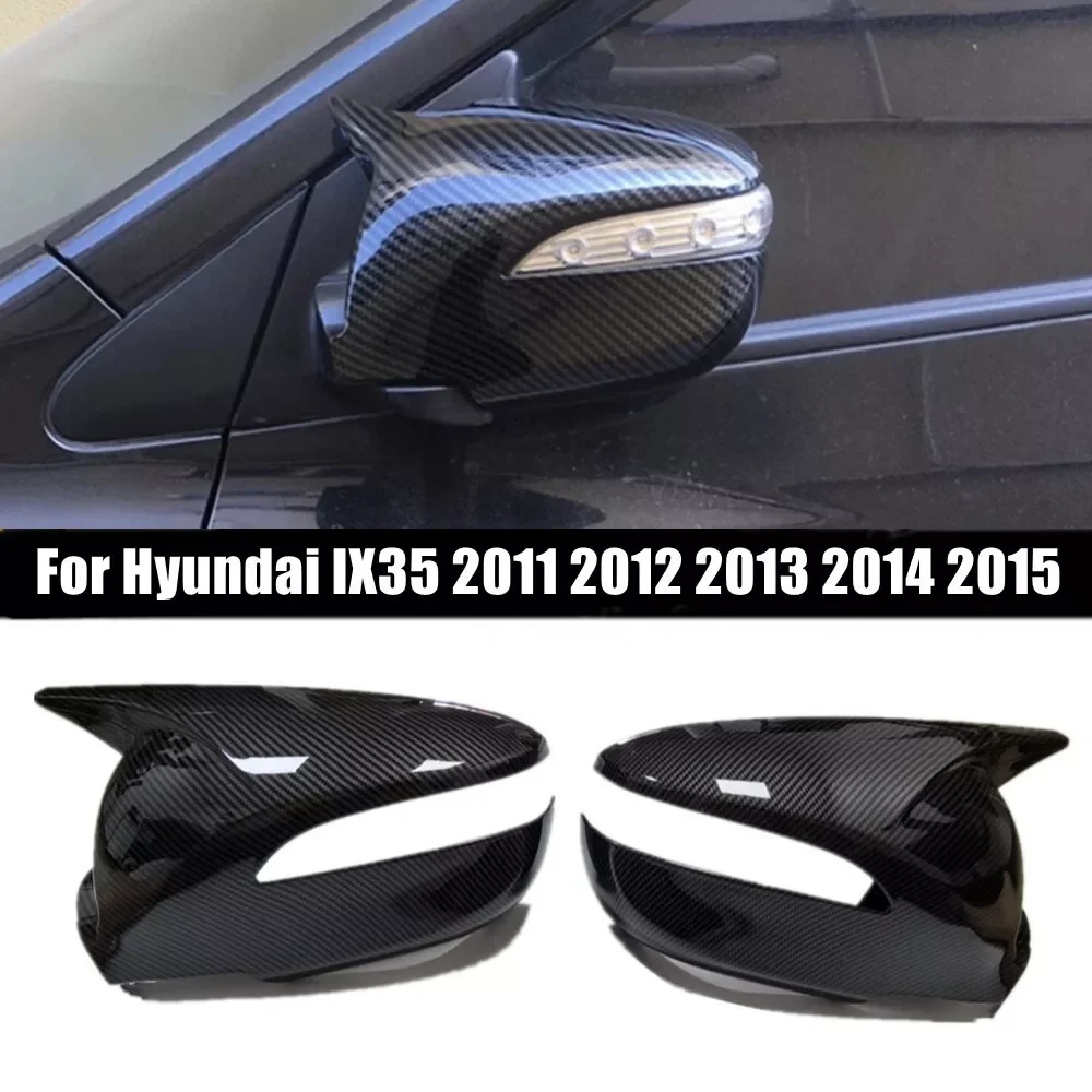 Für Hyundai IX35 2011-2015 2x Auto Aufkleber Rück Seite Spiegel Abdeckung Flügel Kappe Außen Fall Trim Zubehör fahrzeug Dekoration Image