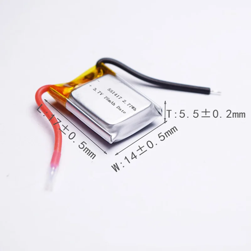 1-50Pcs 3,7 V 75mAh 15C Hohe Vergrößerung Batterie 551417 Für Anki Overdrive Autos Flugzeuge Entsafter Mixer hubschrauber 601417 Image