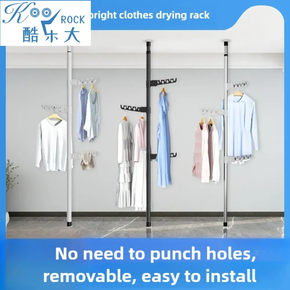 Platzsparender Decken-bis-Boden-Kleiderständer mit Metallgestell, Kleiderstange mit großer Kapazität für multifunktionale Aufbewahrung