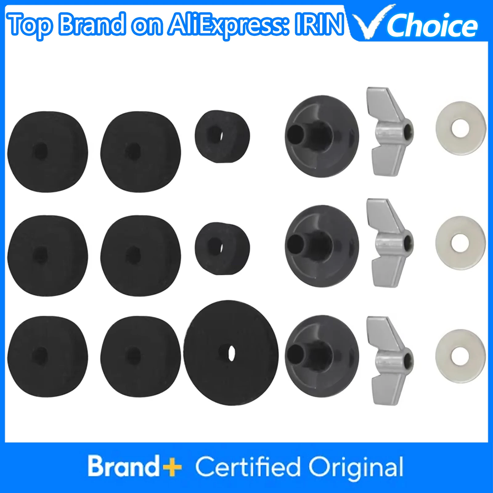 18 Teile/satz Drum Kit Becken Zubehör Filz Pads + Flügel Muttern + Unterlegscheiben + Rohr Ärmeln Percussion Musical Instrument ersatz Teile Image