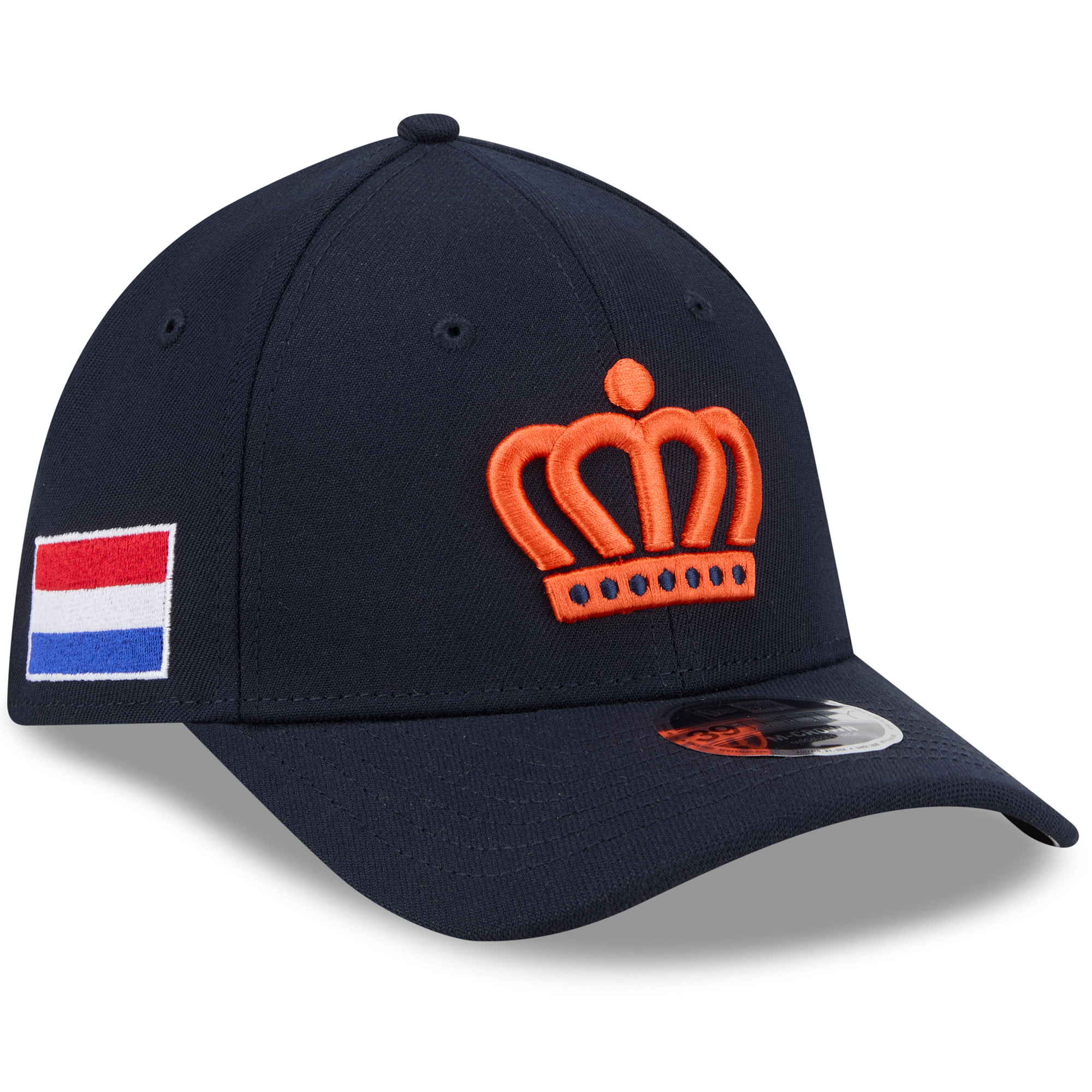 "New Era Herren-Baseballkappe in Marineblau, Niederlande, World Baseball Classic 2026, M-Crown 39THIRTY Flex Cap" Image