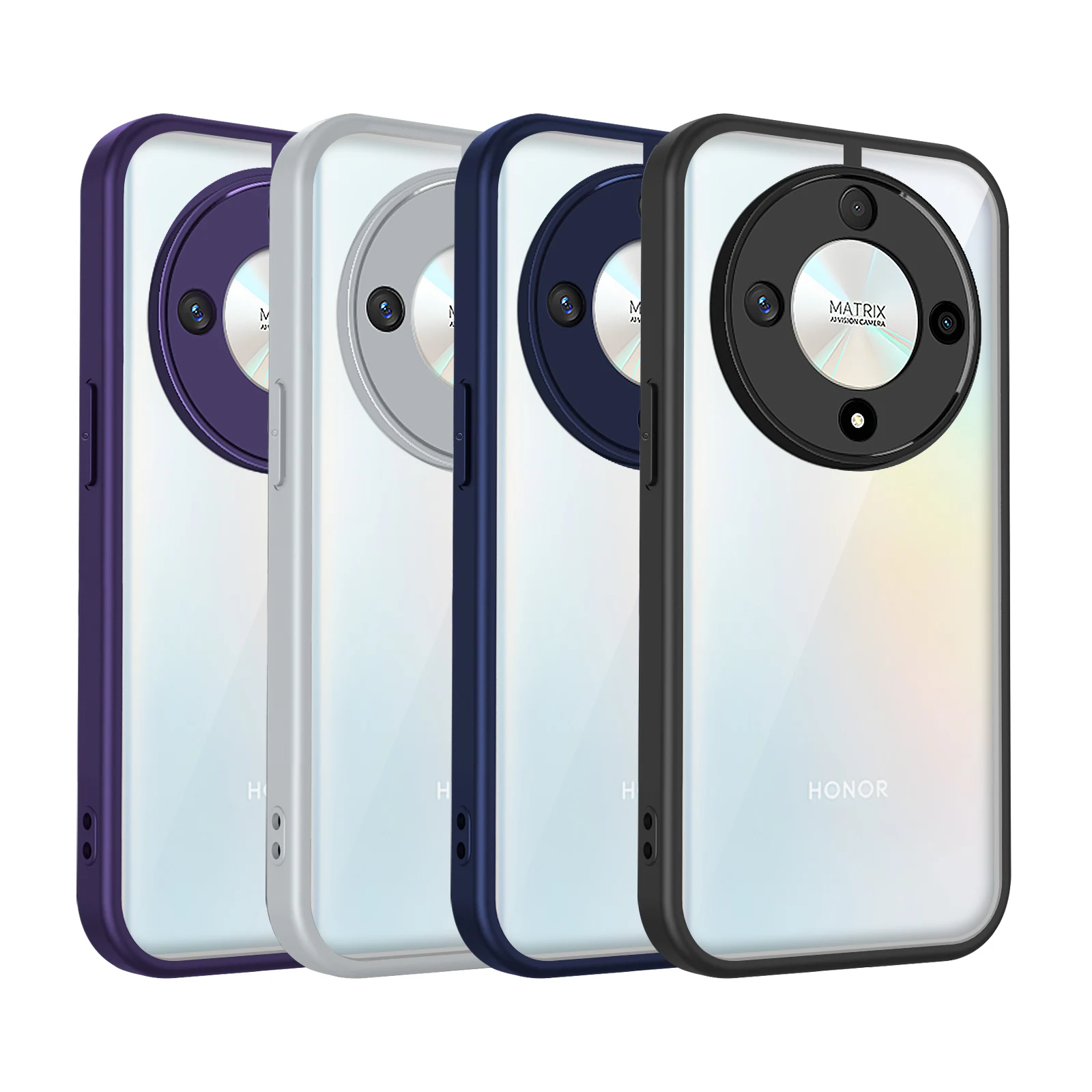 Honor Magic 8 Lite Custodia Air Cushion Paraurti in silicone antiurto Cover posteriore opaca trasparente Custodia rigida per telefono per Honor Magic 8 Lite 5G