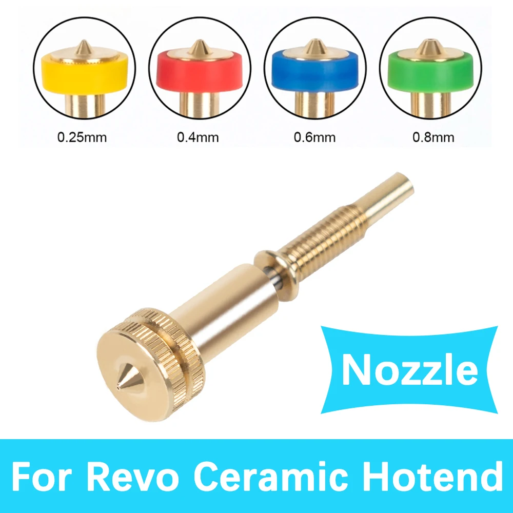 0,25/0,4/0,6/0,8mm All-in-one Düse Für Revo Keramik Hotend Kit 3D Drucker Heatbreak messing Titan Düsen Für E3D Revo Hotend Image