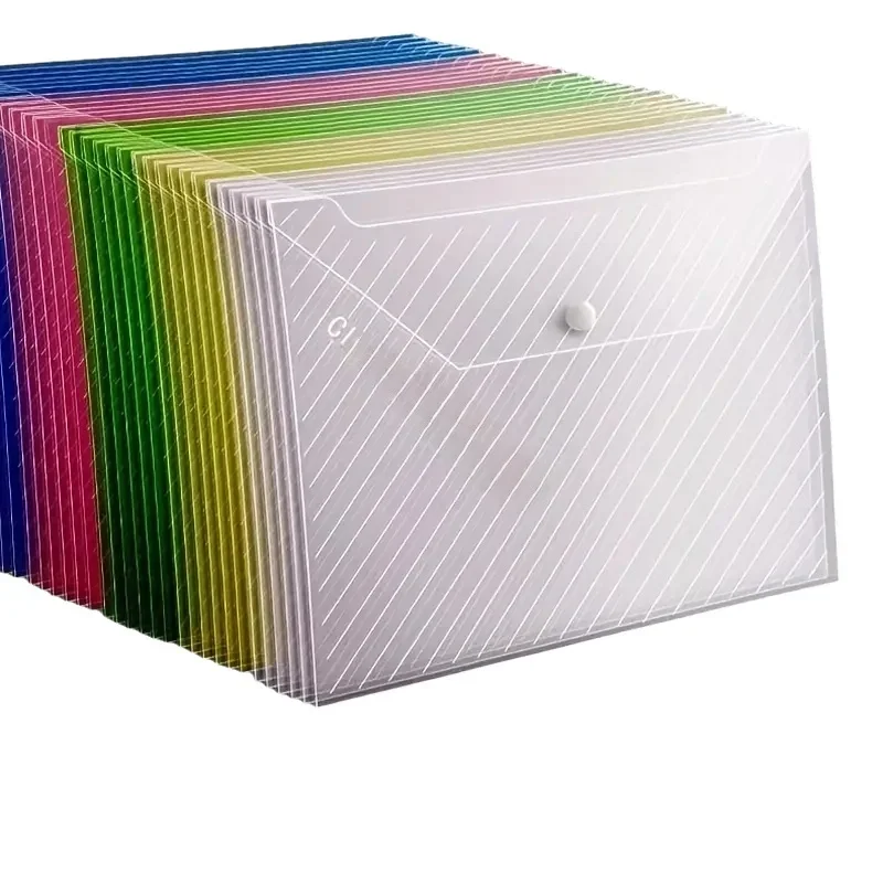 10 stücke A4 Transparent Kunststoff Ordner Einreichung Organizer Student Ordner Ordner Schreibwaren Student Lieferungen Image