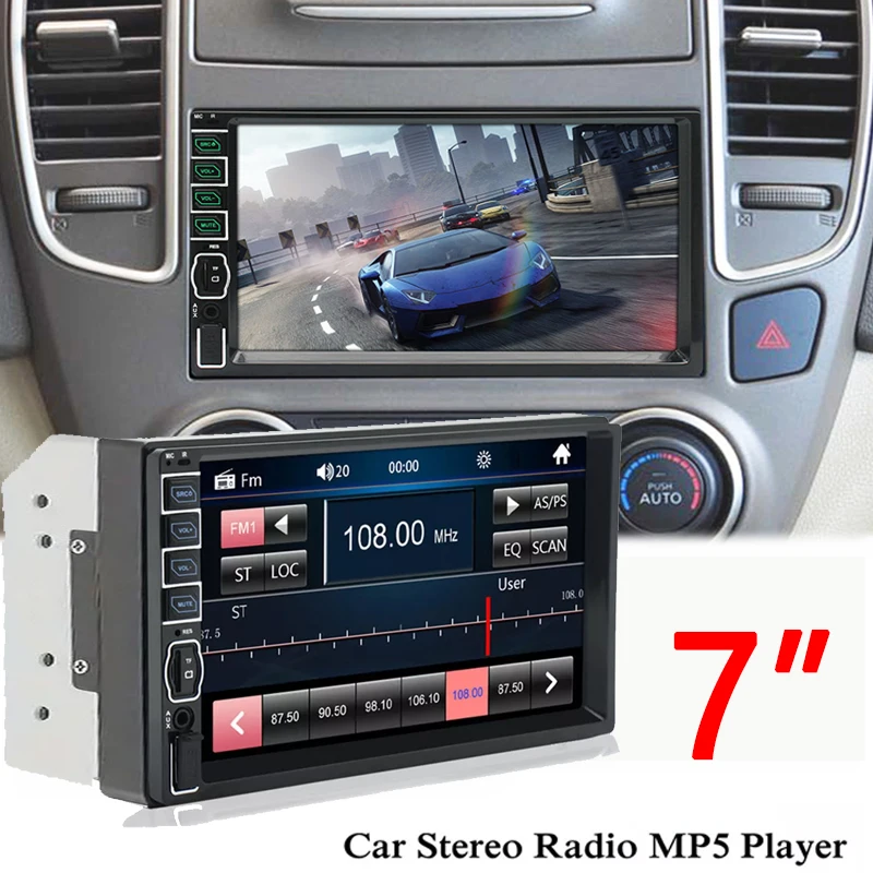7-Zoll-HD-Autoradio-Radio Newstyle 2 Din MP5-Multimedia-Player mit FM/USB/AUX, SD-Funktion, unterstützt Mirror Link. Image
