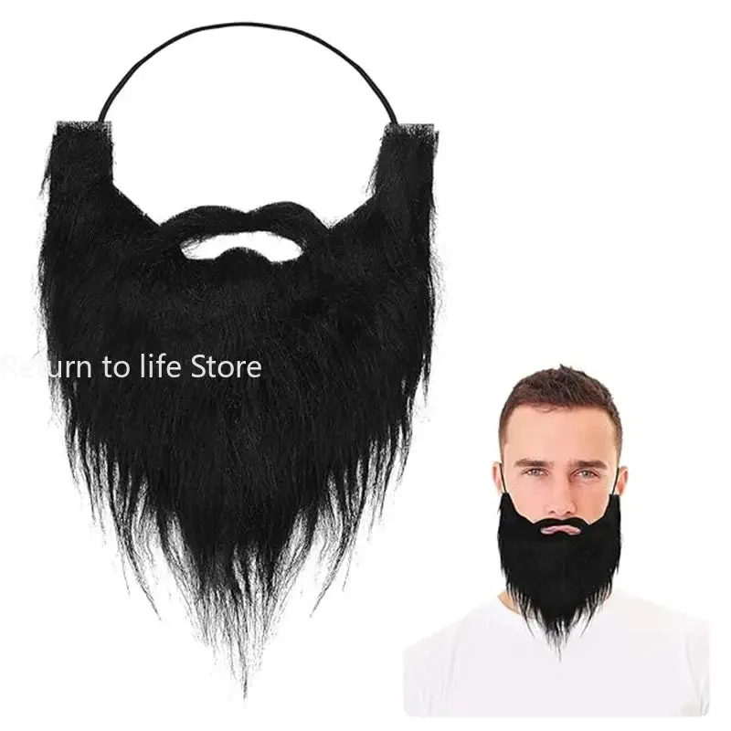 Gefälschter Bart Party Bart Halloween Bart Santa Claus weiß langes Haar Party Dressing Image