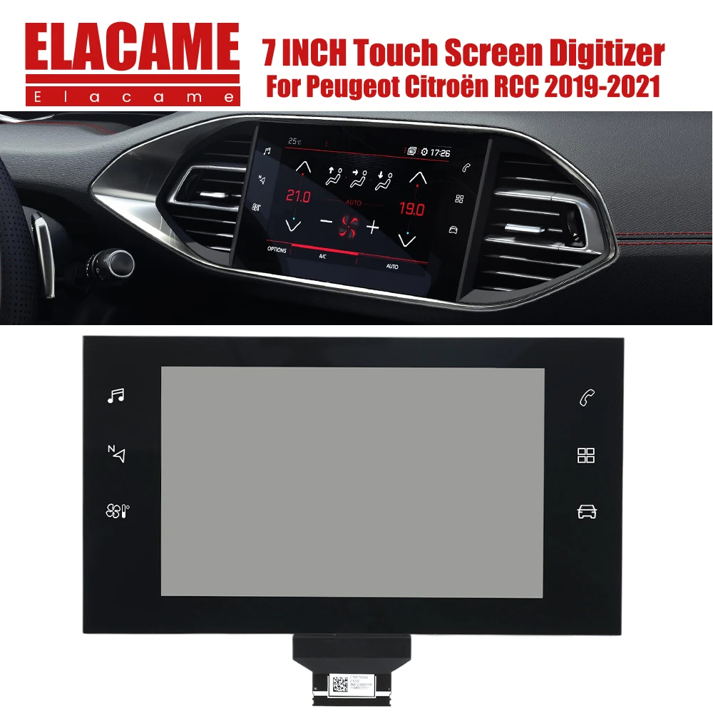 7 Zoll 61 Pins Touchscreen Glas Digitizer Für Peugeot Citroen 2019-2021Y LPM070G215A Auto DVD Audio Multimedia Navigation Teile