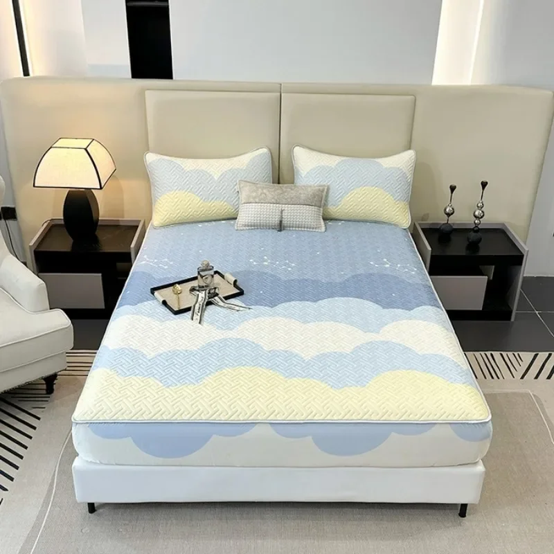 2024 neue coole Seidendruck-Latexmatte, Latexmatratze, dreiteilige runde Netzmatratze, Modell Sommer, kühl, weich, atmungsaktiv Image