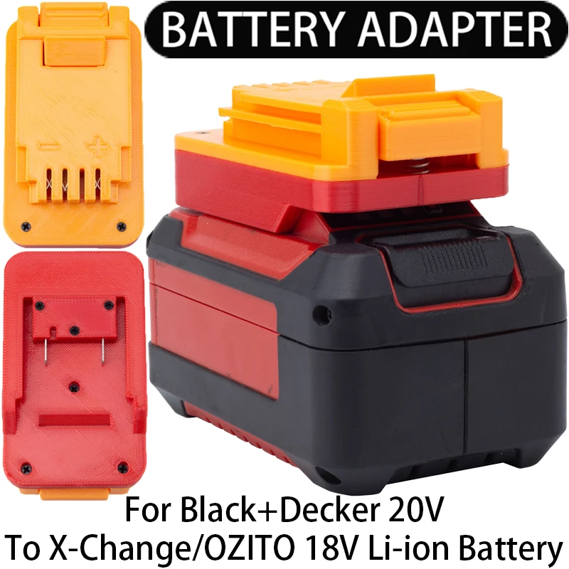 Adapter/Konverter für Black+Decker 20V Li-Ionen-Werkzeuge auf XChange/Ozito 18V Li-Ionen-Akku-Adapter Elektrowerkzeug-Zubehör Image