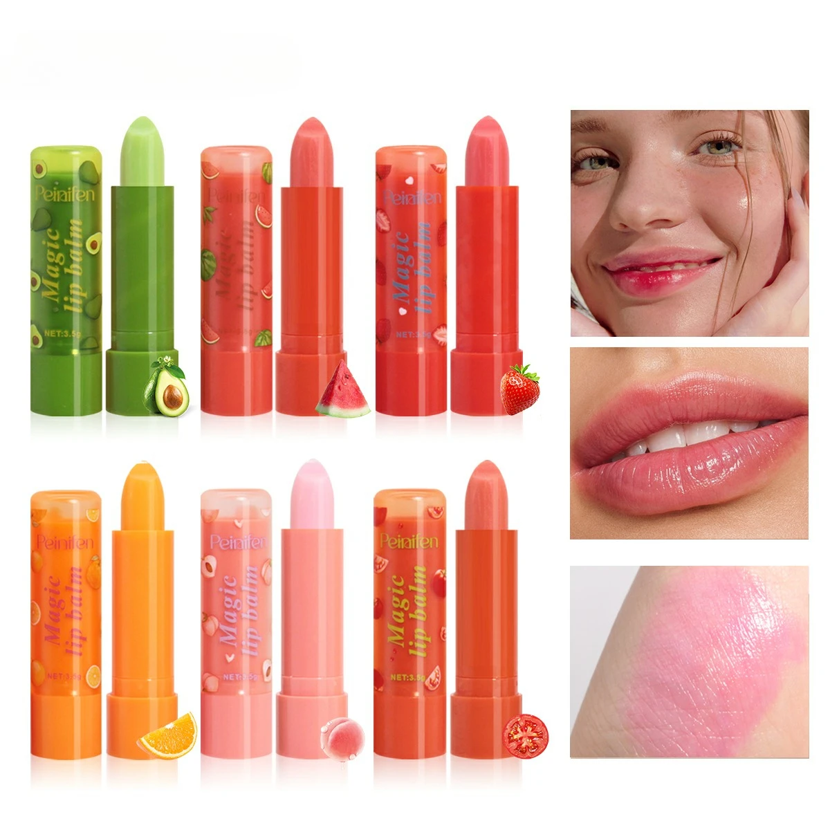 6-teiliges Fruit Fragrance Series Pfirsich-Erdbeer-Set, langanhaltend, feuchtigkeitsspendend und feuchtigkeitsspendend Image