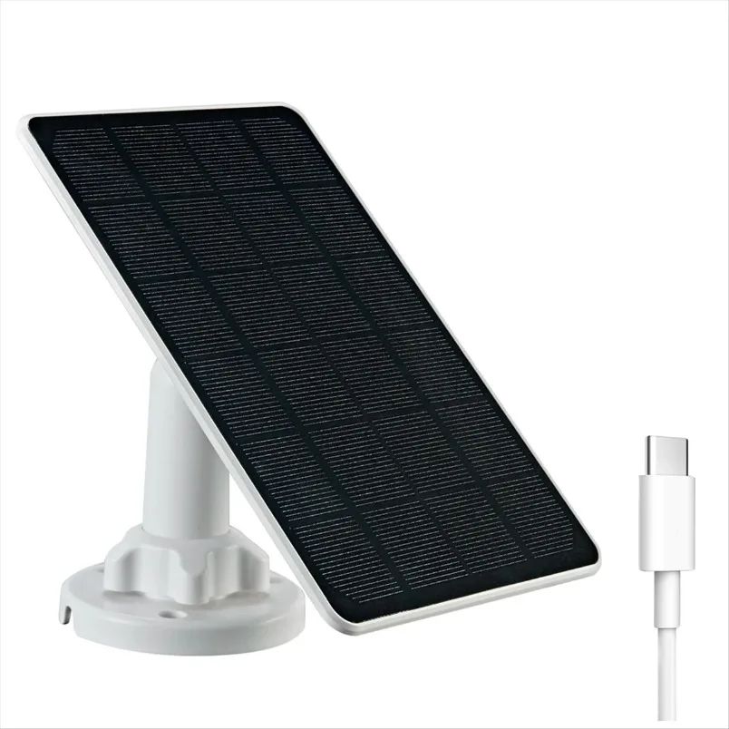 Mehrzweck-Solarpanel mit 5 V und 3 W für Überwachungskameras im Freien, IP65, wasserdicht, mit 3 Meter Ladekabel zum Aufladen von Kameras, C Image