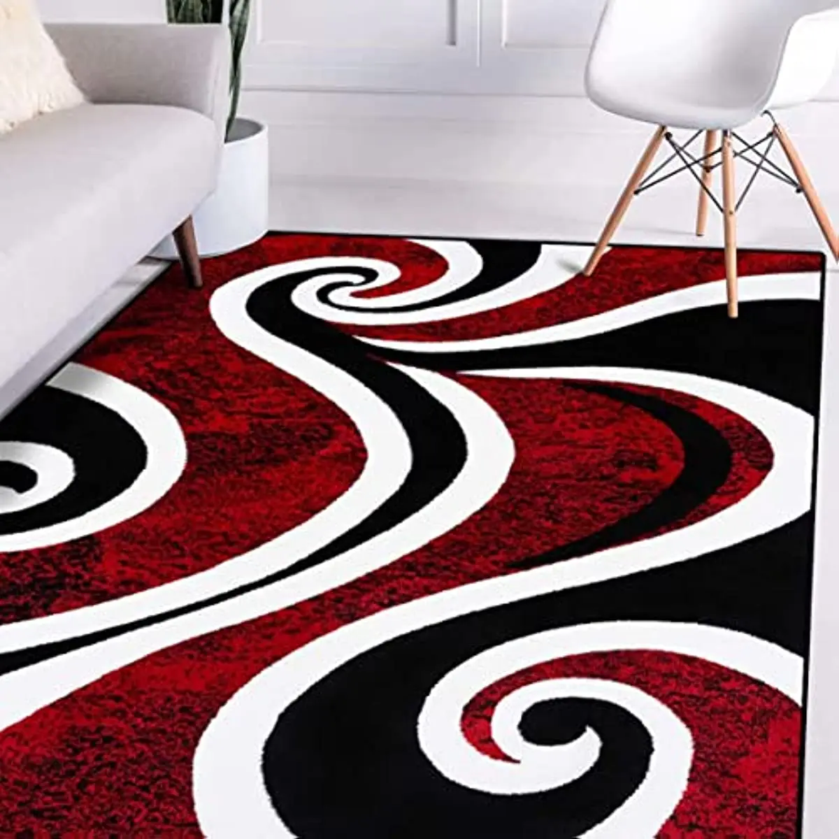 Moderner Swirl-Design-Teppich für Wohnzimmer, luxuriöse Heimdekoration, Sofatisch, große Teppiche, Schlafzimmer, Kinderspielmatte, Alfombra Image