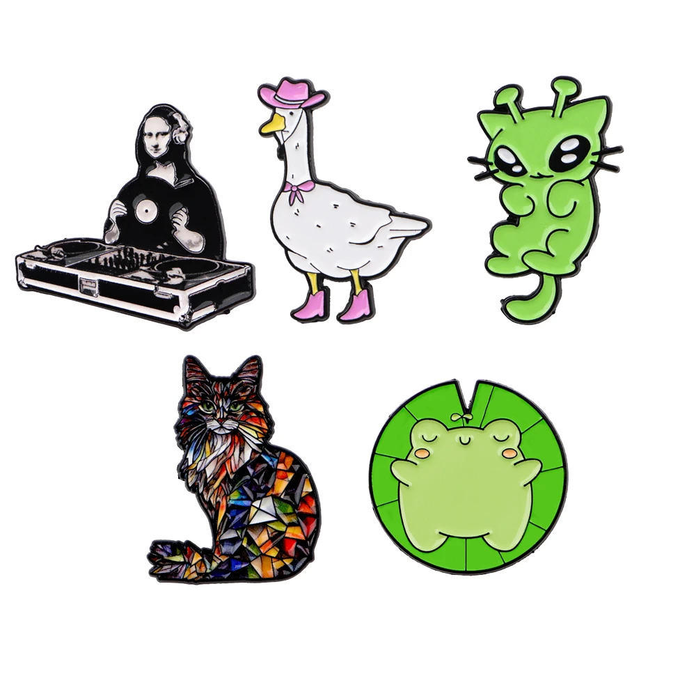 Cartoon Gans Weiche Emaille Pin Anstecknadeln für Rucksack Frauen Männer Brosche für Kleidung Metall Abzeichen Pins Schmuck Zubehör Image