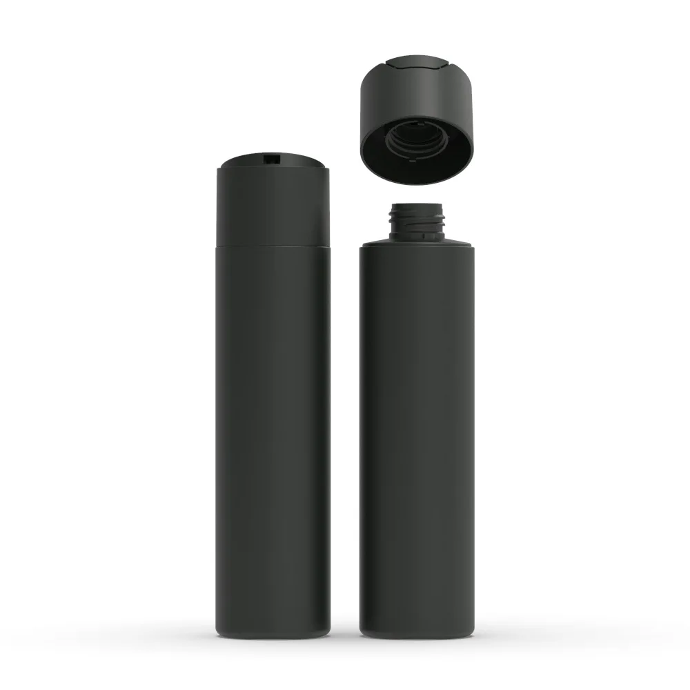 10 Stück 250ml Plastik HDPE Schwarze Behälter Quetschbare Duschgel-Körperwaschmittel-Verpackung Leere Shampoo-Flasche mit Originalitätsverschluss Image